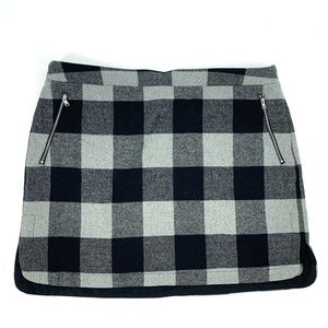 a.n.a. A New Approach Gray Plaid Wool Mini Skirt